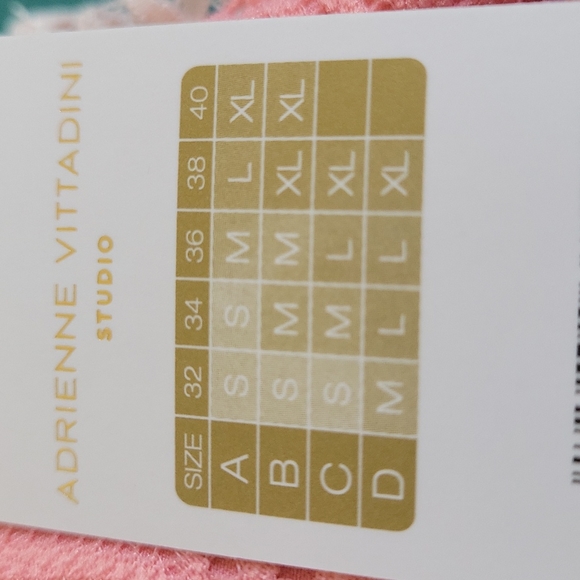 2pk M Adrienne Vittadini Longline Geo Lace Bralette, removable pads,Rose, NWT - Picture 13 of 13